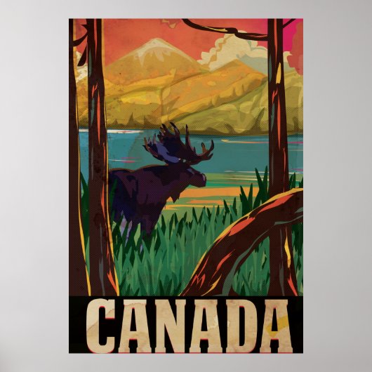 Affiche de voyage vintage Canada (Devant)