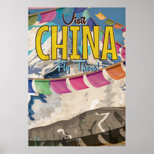 Affiche de voyage vintage Chine
