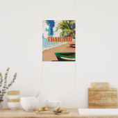 Affiche de voyage vintage classique Thaïlande (Cuisine)