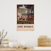Affiche de voyage vintage Côte Basque (Cuisine)