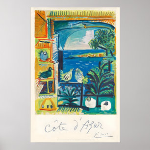 Affiche de voyage vintage Cote D'Azur France
