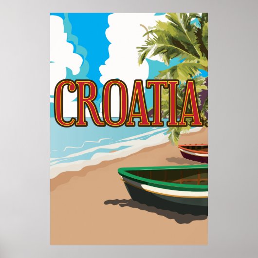 Affiche de voyage vintage CROATIE (Devant)