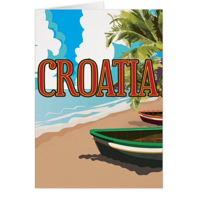 Affiche de voyage vintage CROATIE (Devant)