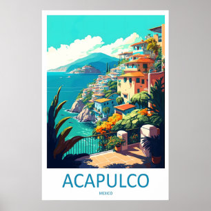 Affiche de voyage vintage d'Acapulco Parc national