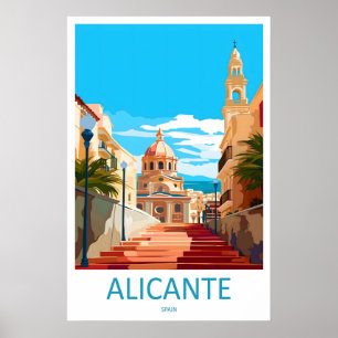 Affiche de voyage vintage d'Alicante Parc national