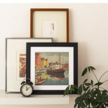 Affiche de voyage vintage Danemark personnalisable
