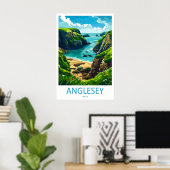 Affiche de voyage vintage d'Anglesey Parc national (Bureau à domicile)