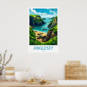 Affiche de voyage vintage d'Anglesey Parc national (Cuisine)
