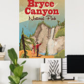 Affiche de voyage vintage de Bryce Canyon (Bureau à domicile)