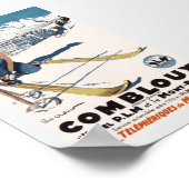 Affiche de voyage vintage de Combloux restaurée (Coin)