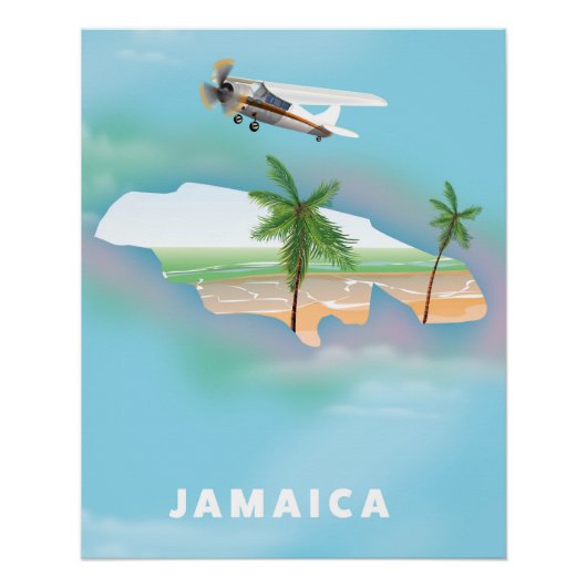 Affiche de voyage vintage de Jamaïque (Devant)
