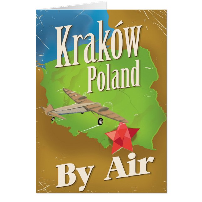 Affiche de voyage vintage de Kraków Pologne (Devant)