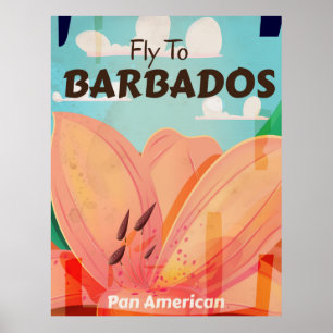 Affiche de voyage vintage de la Barbade