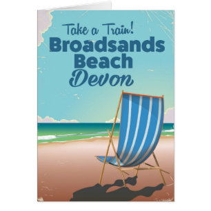 Affiche de voyage vintage de la plage de Broadsand