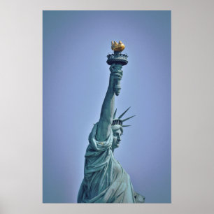 Affiche de voyage vintage de la Statue de la Liber