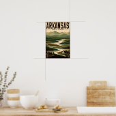 Affiche de voyage vintage de l'Arkansas (Cuisine)