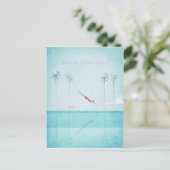 Affiche de voyage vintage de Palm Springs - Carte  (Debout devant)