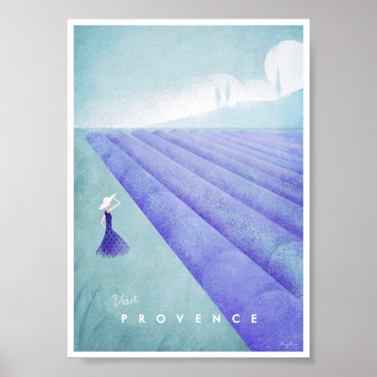 Affiche de voyage vintage de Provence (Devant)