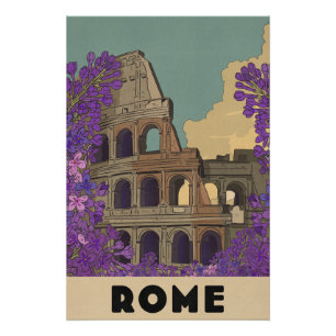 Affiche de voyage vintage de Rome