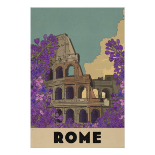 Affiche de voyage vintage de Rome