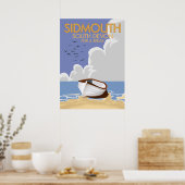 Affiche de voyage vintage de Sidmouth South Devon. (Cuisine)