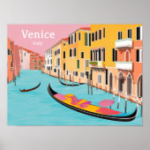 Affiche de voyage vintage de Venise (Devant)