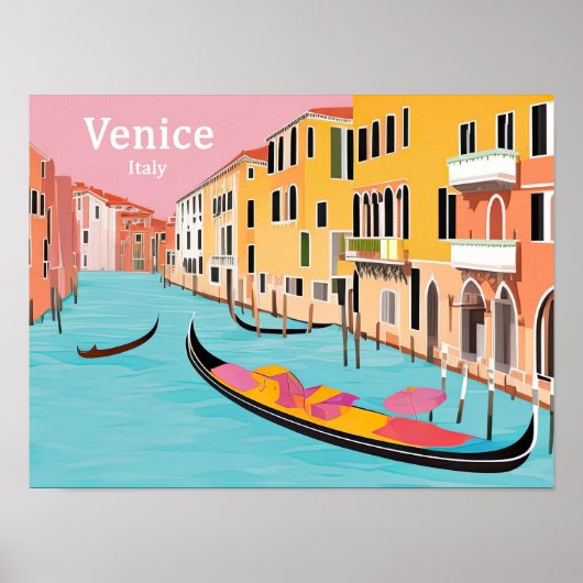 Affiche de voyage vintage de Venise (Devant)