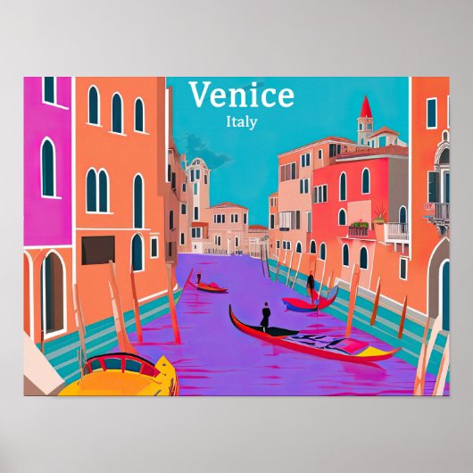Affiche de voyage vintage de Venise (Devant)
