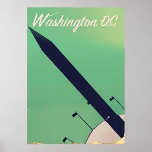 Affiche de voyage vintage de Washington D.C