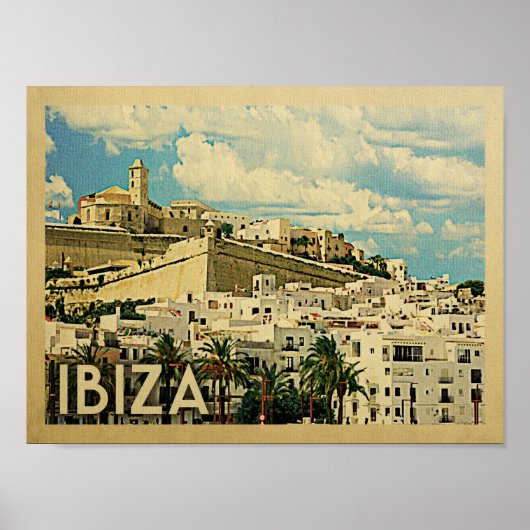 Affiche de voyage vintage d'Ibiza (Devant)