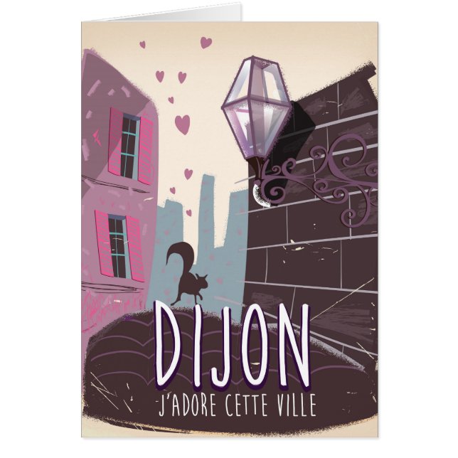 Affiche de voyage vintage Dijon France (Devant)