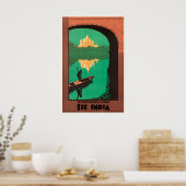Affiche de voyage vintage d'Inde (Cuisine)