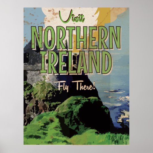 Affiche de voyage vintage d'Irlande du Nord (Devant)