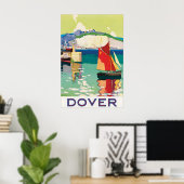 Affiche de voyage vintage Dover Angleterre Falaise (Bureau à domicile)
