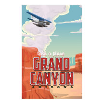 Affiche de voyage vintage du Grand Canyon