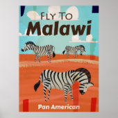 Affiche de voyage vintage du Malawi (Devant)