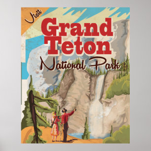 Affiche de voyage vintage du parc national de Gran