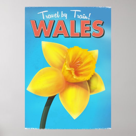 Affiche de voyage vintage du Pays de Galles (Devant)