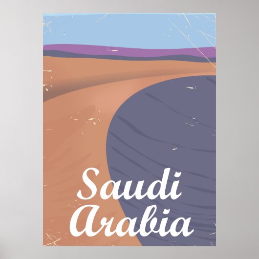 Affiche de voyage vintage en Arabie Saoudite (Devant)