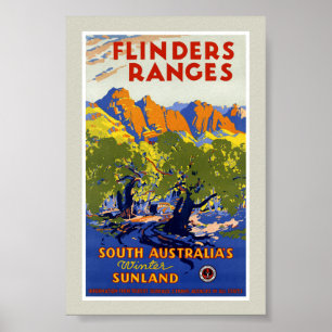 Affiche de voyage vintage en Australie restaurée