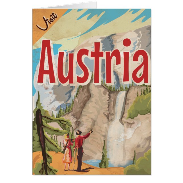Affiche de voyage vintage en Autriche (Devant)