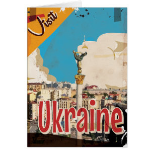Affiche de voyage vintage en Ukraine