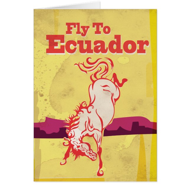 Affiche de voyage vintage Équateur (Devant)
