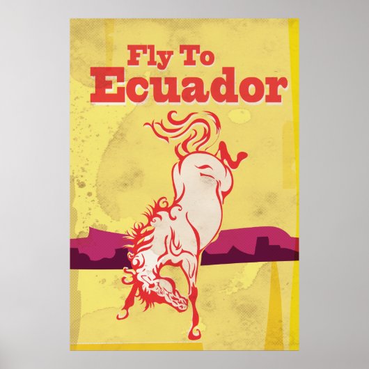 Affiche de voyage vintage Équateur (Devant)