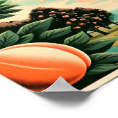 Affiche de voyage Vintage Georgia Peach (Coin)