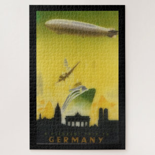 Affiche de voyage Vintage Graf Zeppelin Puzzle