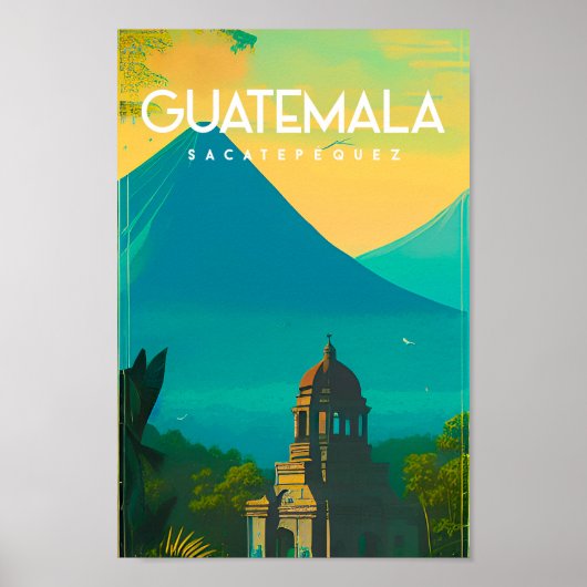 affiche de voyage vintage guatemala (Devant)