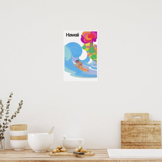 Affiche de voyage vintage Hawaï (Cuisine)