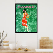 Affiche de voyage vintage Hawaii (Cuisine)