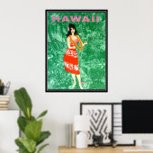 Affiche de voyage vintage Hawaii (Bureau à domicile)